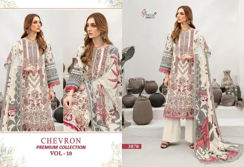 Chevron Premium Collection Vol 10 By Shree Cotton Pakistani Suits Exporters In India
